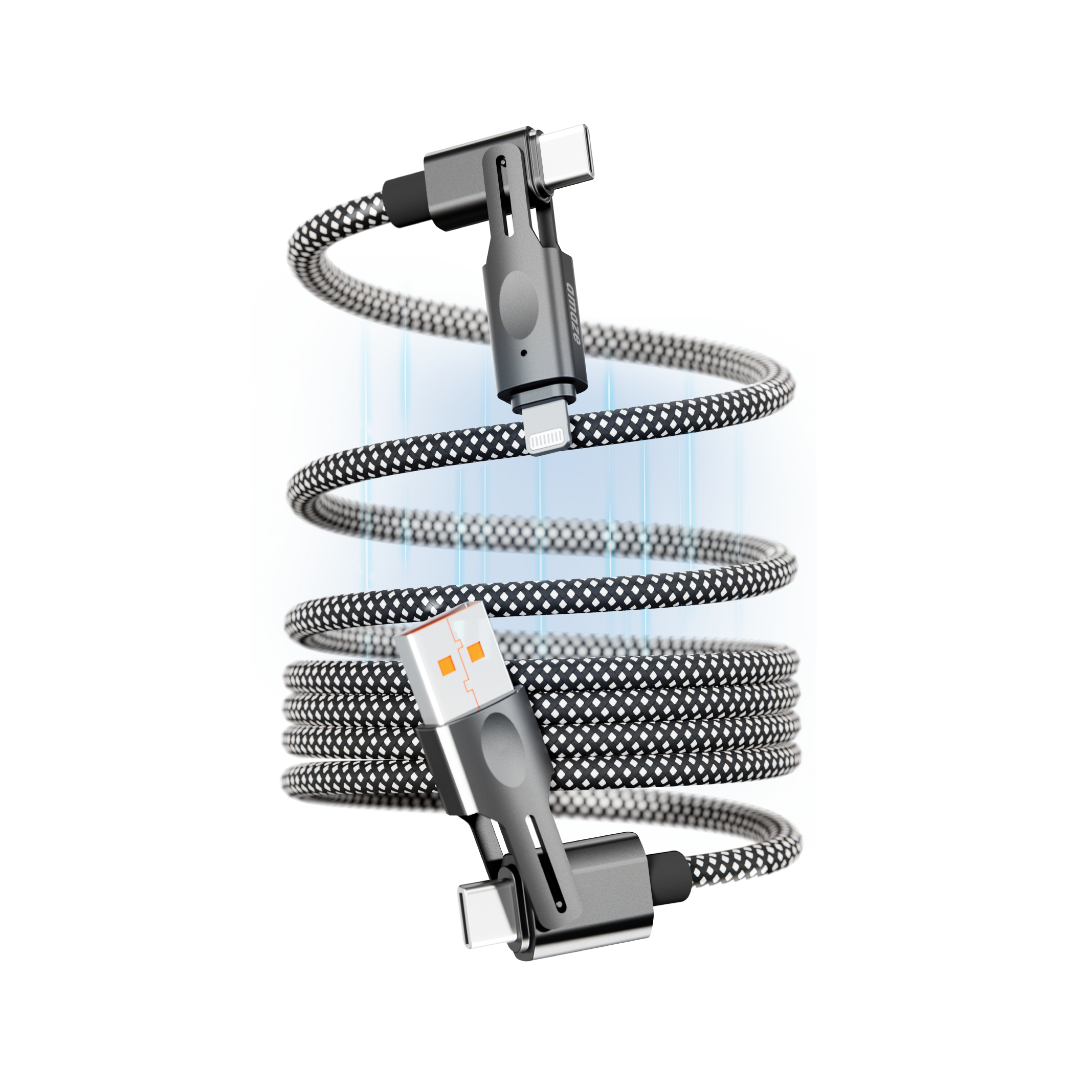 4 in 1 Magnetic Coiled Cable