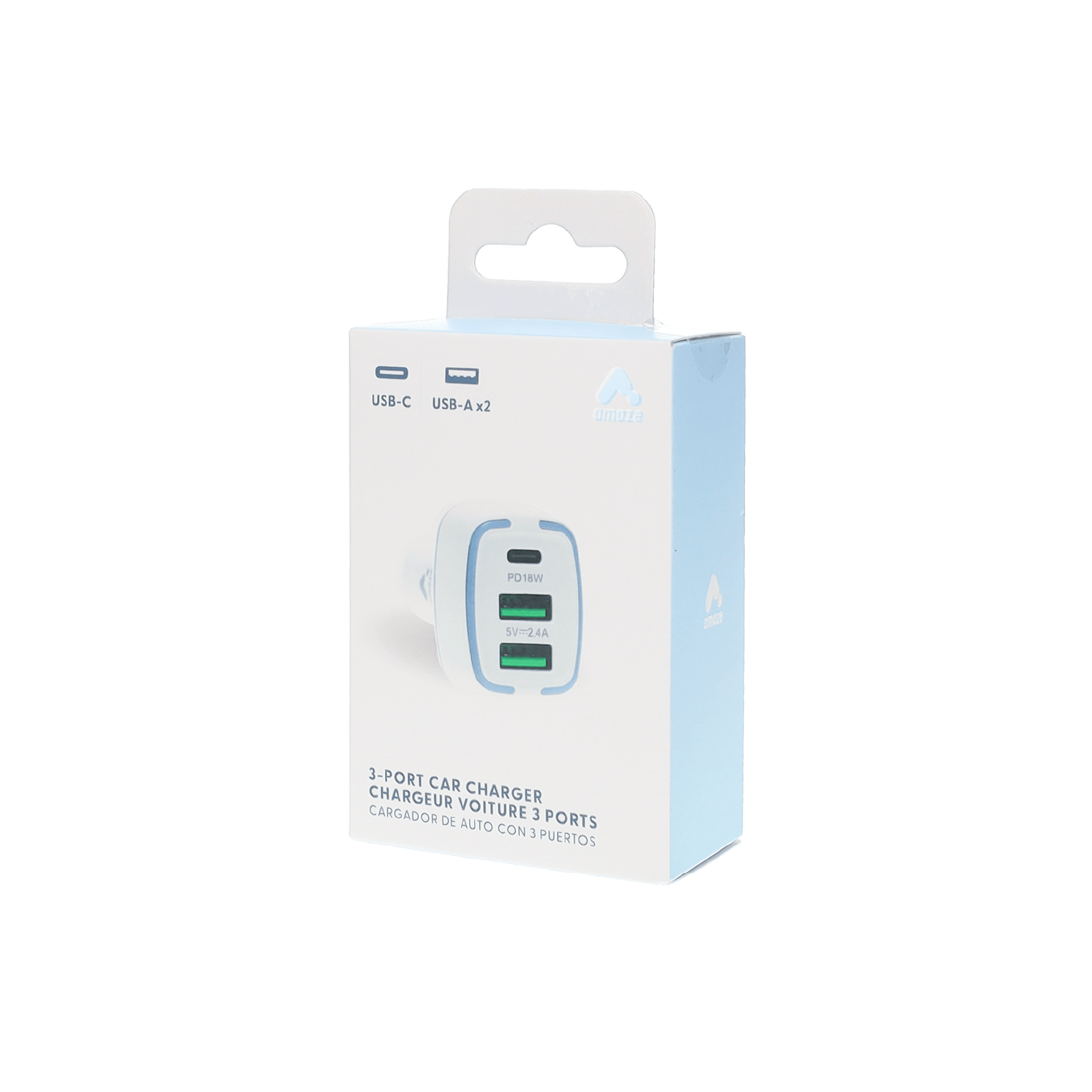 18W 3 Port Car Charger