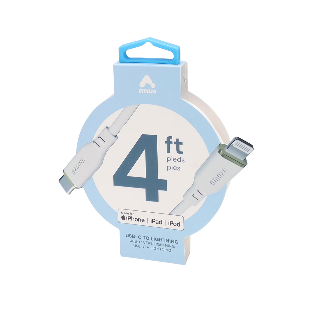 Amaze 4FT USB-C to Lightning White Cable image 1