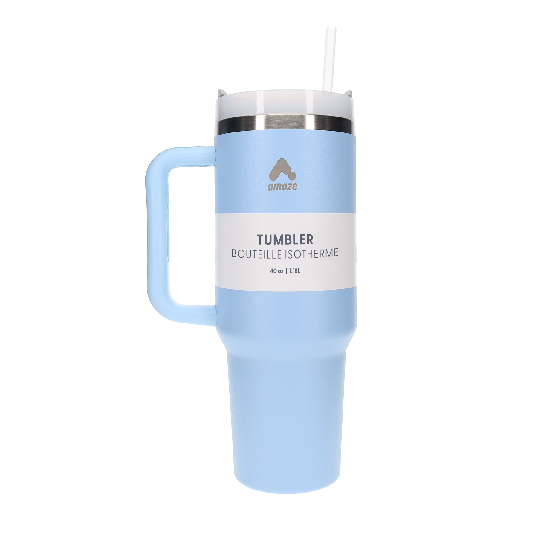 Amaze Tumbler with Reusable Straw (1L) - Black, White, Blue, Pink image 4