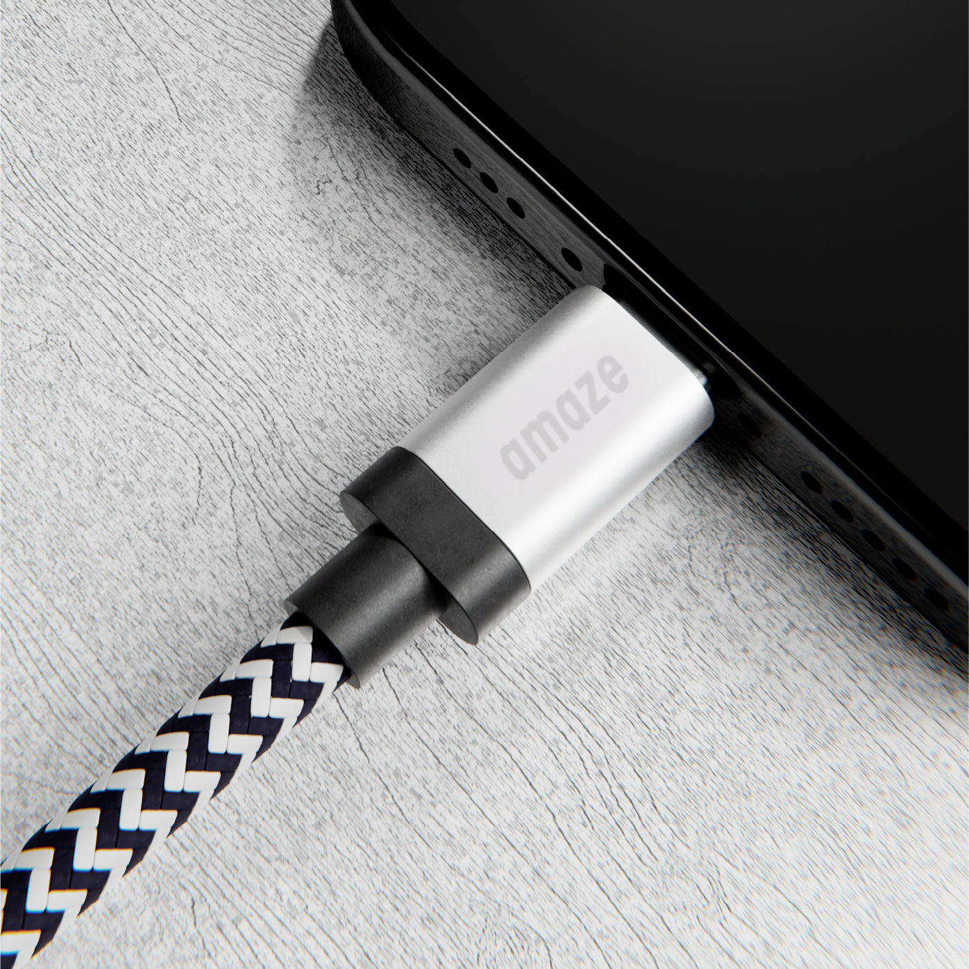 AMAZE 7FT USB-C TO USB-C Premium Braided Cable image 1