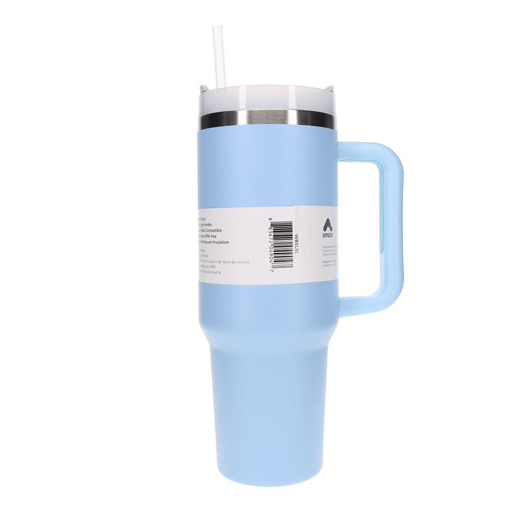 Amaze Tumbler with Reusable Straw (1L) - Black, White, Blue, Pink image 5