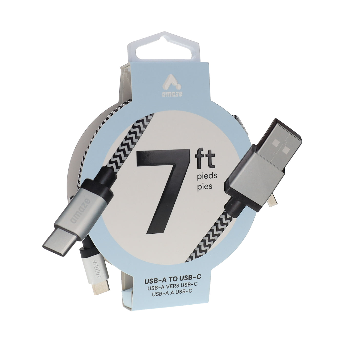 AMAZE 7FT USB-A TO USB-C Premium Braided Cable image 2