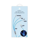 Amaze 4FT 3 in 1 LED Light Up Cable (Blue Light) image 2