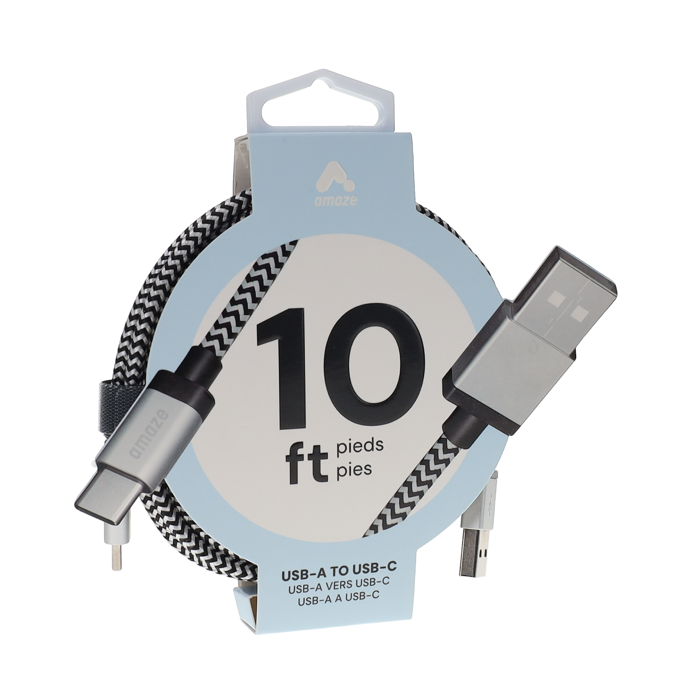 10 ft USB-A TO USB-C Premium Braided Cable