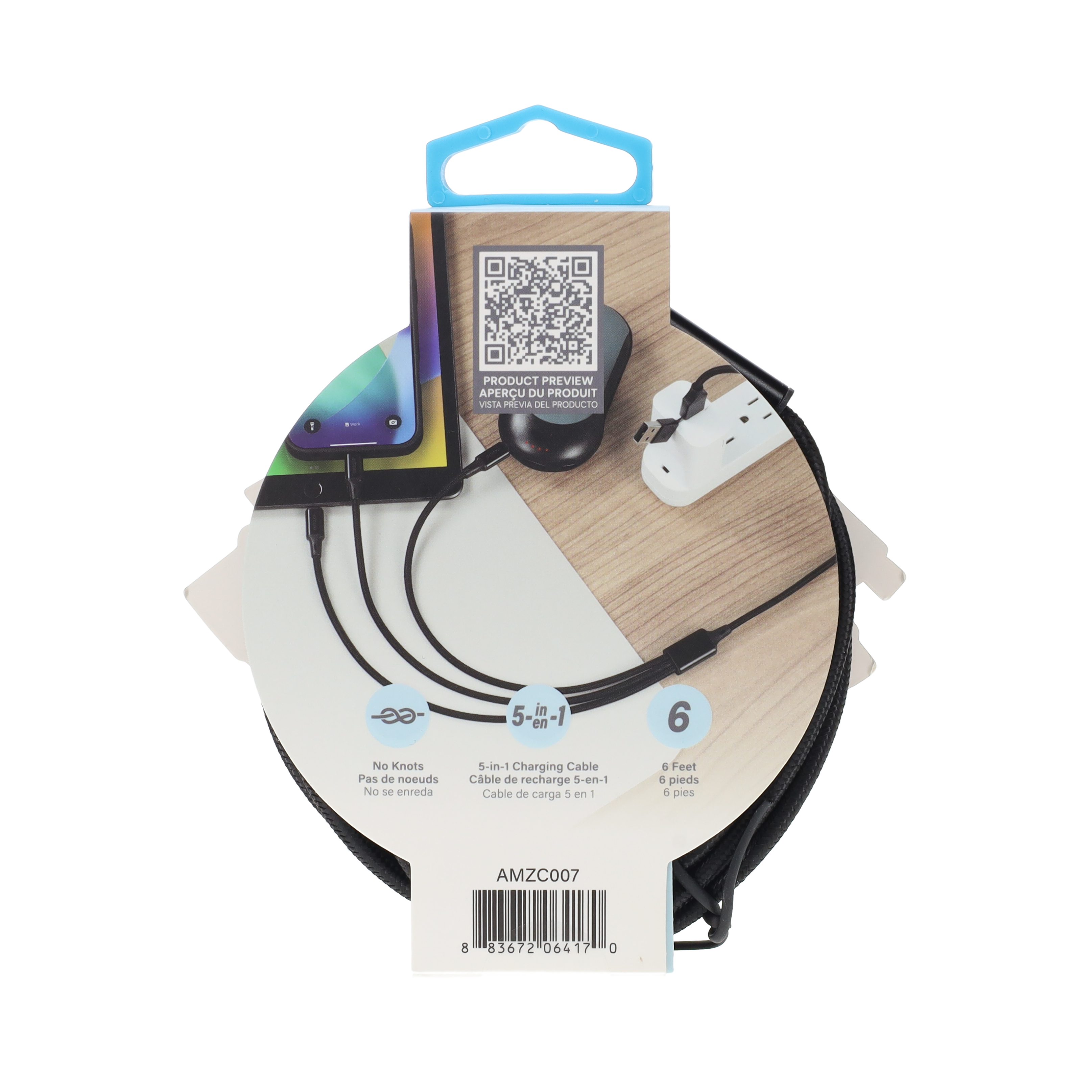6 ft 5-in-1 Universal Charging Cable