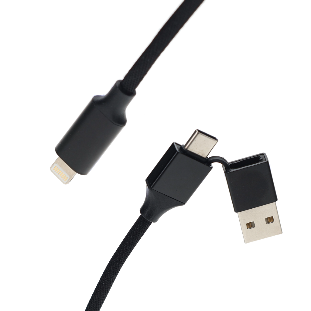 5 ft Dual Connector (Lightning to USB-A/C) High-Speed Charging Cable