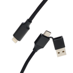5 ft Dual Connector (Lightning to USB-A/C) High-Speed Charging Cable