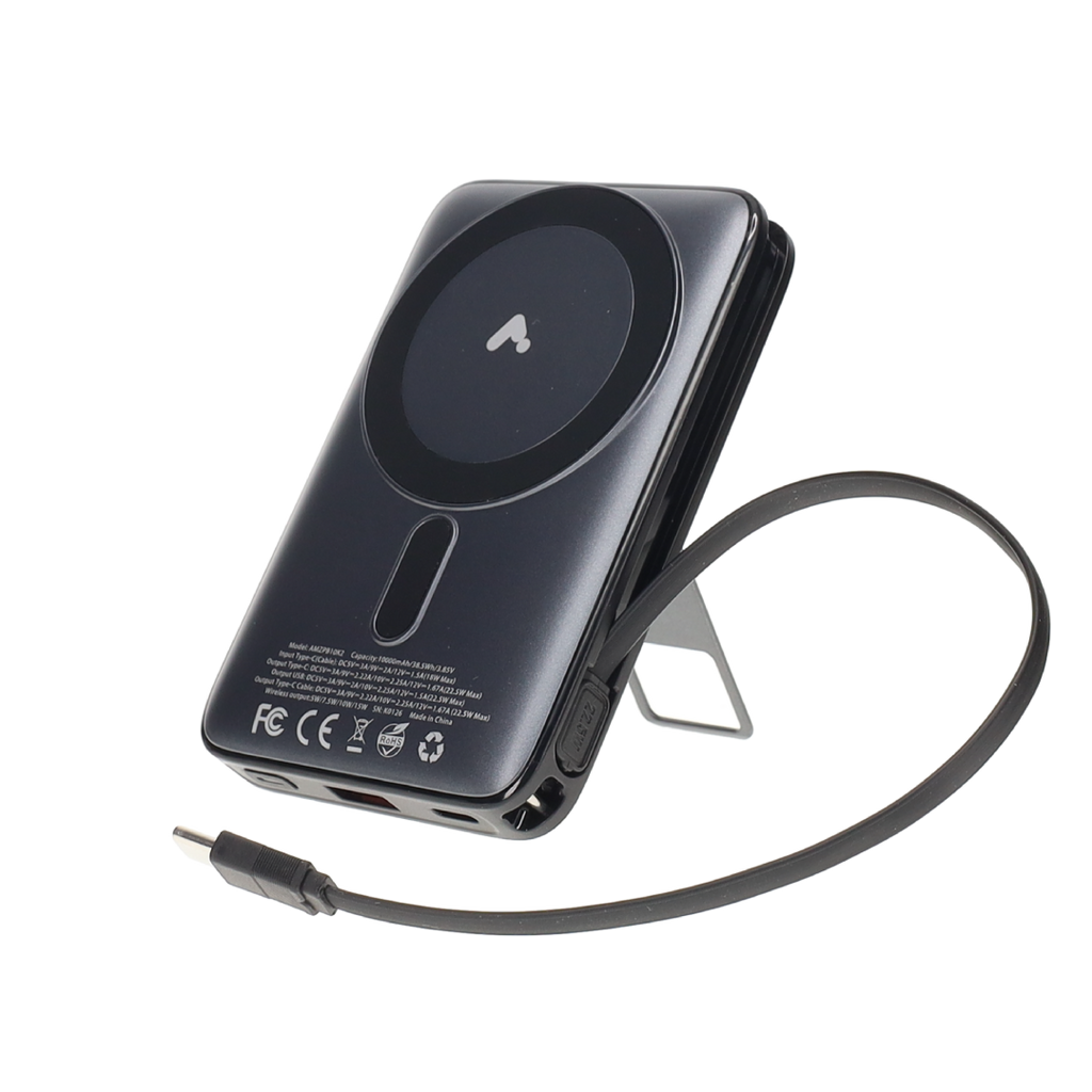 10,000 mAh Powerbank with Built-In Cable