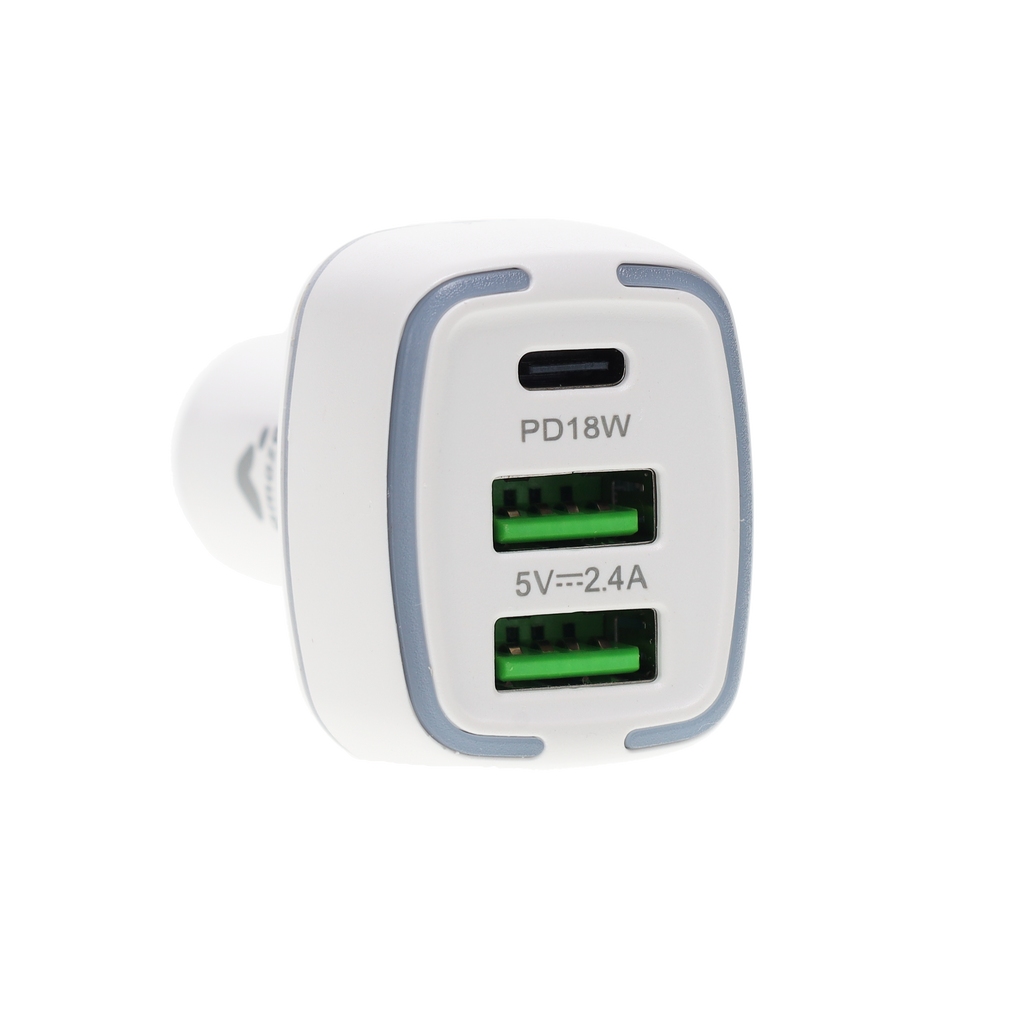 18W 3 Port Car Charger
