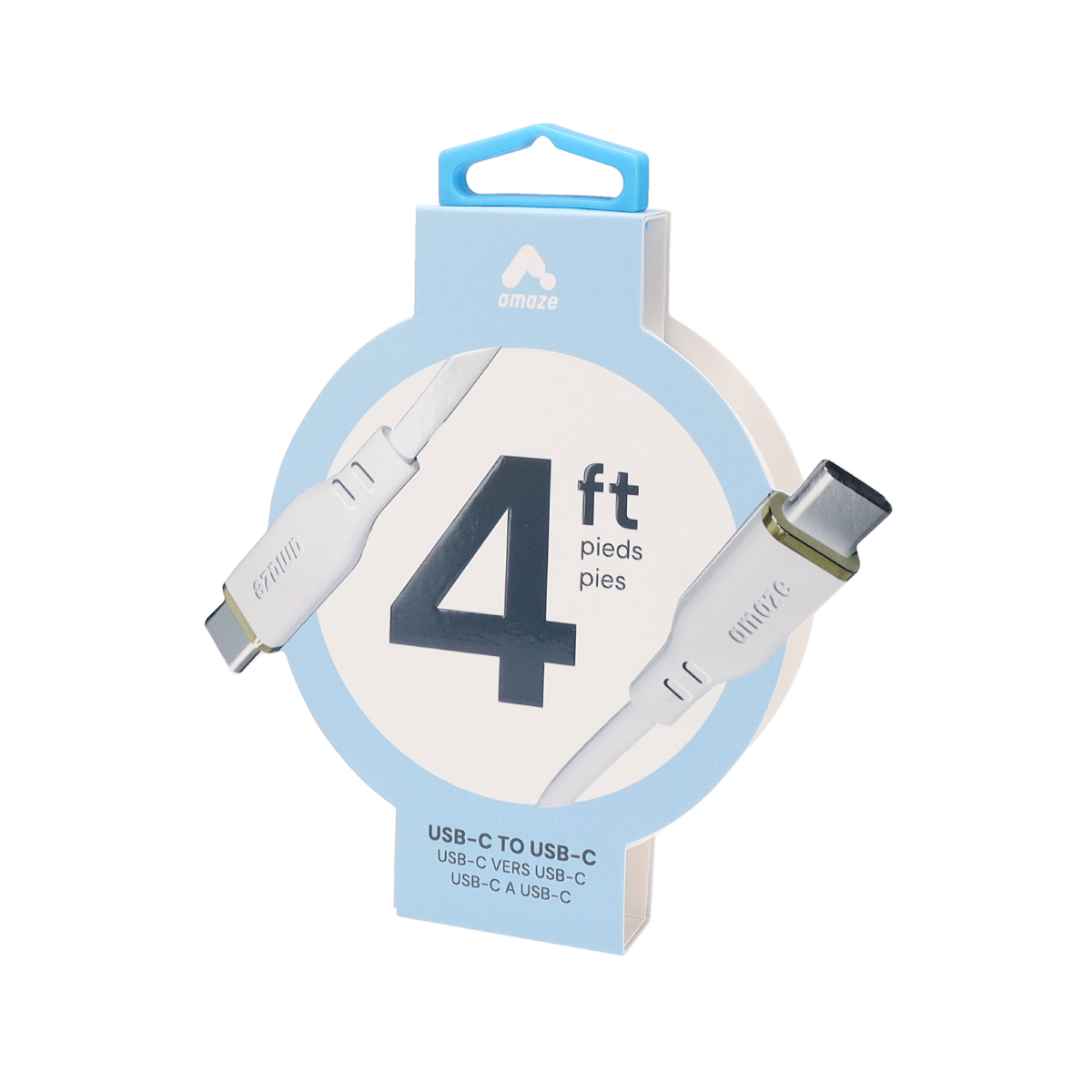 Amaze 4FT USB-C to USB-C White Cable