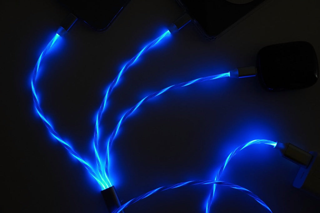 Amaze 4FT 3 in 1 LED Light Up Cable (Blue Light)