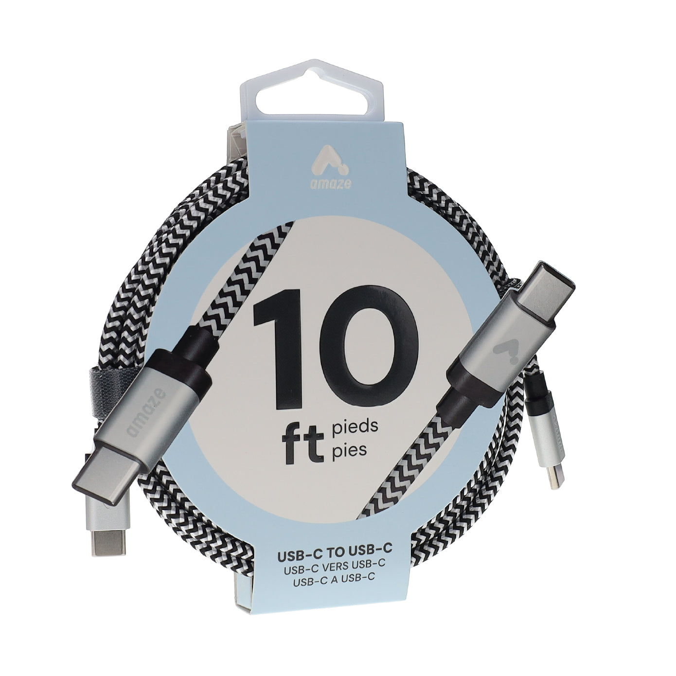 AMAZE 10FT USB-C TO USB-C Premium Braided Cable image 2
