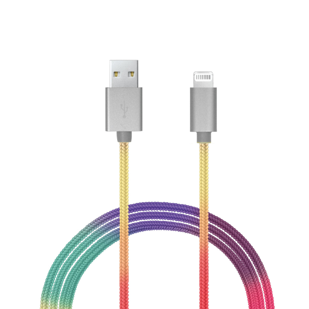 5 FT. Rainbow Charging Cable - Lightning & USB-C